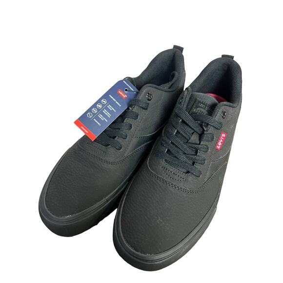 NWT Ladies Levi's Black Skate Fashion Sneakers - Size 8 - Picture 1 of 4